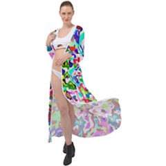 Colorful Paint Texture                                                       Maxi Chiffon Beach Wrap by LalyLauraFLM