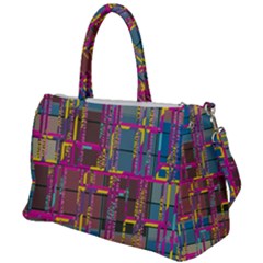 Colorful Shapes Texture                                                   Duffel Travel Bag by LalyLauraFLM