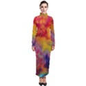 Colorful watercolors texture                                                      Turtleneck Maxi Dress View1