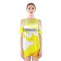 Golden Yellow Rose Shoulder Cutout One Piece Dress View1