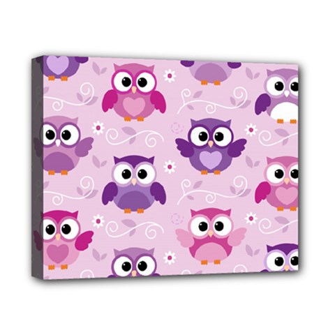 Seamless Cute Colourfull Owl Kids Pattern Canvas 10  X 8  (stretched) by Amaryn4rt