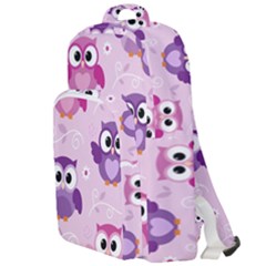 Seamless Cute Colourfull Owl Kids Pattern Double Compartment Backpack by Amaryn4rt