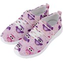 Seamless Cute Colourfull Owl Kids Pattern Men s Velcro Strap Shoes View2