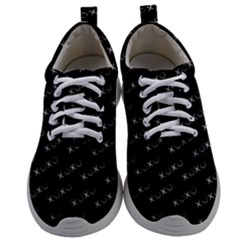 Xoxo Black And White Pattern, Kisses And Love Geometric Theme Mens Athletic Shoes by Casemiro