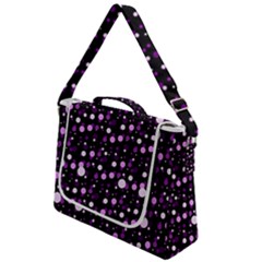 Purple, Pink Bokeh Dots, Asymmetric Polka Dot With Modern Twist Box Up Messenger Bag by Casemiro