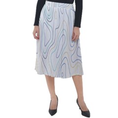 Abstract Colorful Topographic Map Design Vector Classic Velour Midi Skirt  by Amaryn4rt