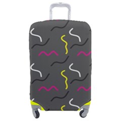 Gray Pattern Luggage Cover (medium) by Saptagram