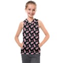 Floral Print Kids  Sleeveless Hoodie View1