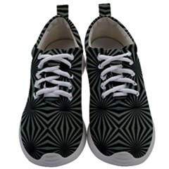 Geometric Pattern, Army Green And Black Lines, Regular Theme Mens Athletic Shoes by Casemiro