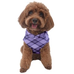 Pastel Purple And Steel Black Lines Pattern, Retro Tartan, Classic Plaid Dog Fleece by Casemiro