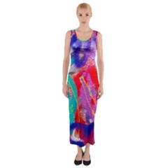 Crazy Graffiti Fitted Maxi Dress by essentialimage