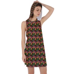 Floral Racer Back Hoodie Dress by Sparkle