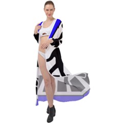 Cross Crossing Crosswalk Line Walk Maxi Chiffon Beach Wrap by HermanTelo
