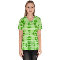 Digital Illusion Women s V-neck Scrub Top by Sparkle