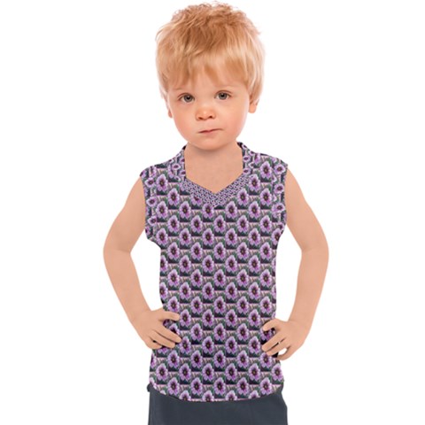 Flowers Pattern Kids  Sport Tank Top by Sparkle