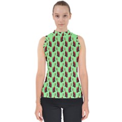 Funnyspider Mock Neck Shell Top by Sparkle