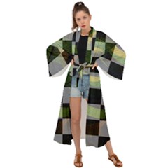 Circle Checks Maxi Kimono by Sparkle