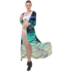 Digital Abstract Maxi Chiffon Beach Wrap by Sparkle