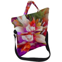 Poppy Flower Fold Over Handle Tote Bag by Sparkle