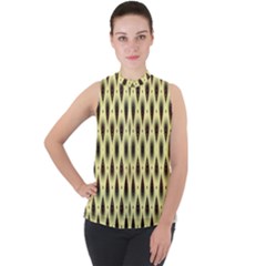 Mirrors Mock Neck Chiffon Sleeveless Top by Sparkle