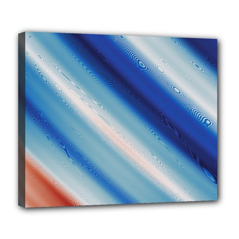 Blue White Deluxe Canvas 24  X 20  (stretched) by Sparkle