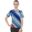 Blue White Women s Sport Raglan Tee View1