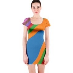 Rainbow Road Short Sleeve Bodycon Dress by Sparkle