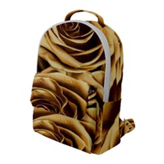 Gold Roses Flap Pocket Backpack (large) by Sparkle