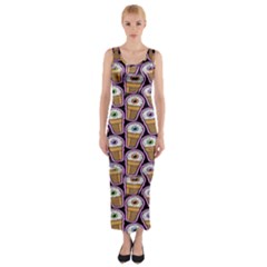 Eyes Cups Fitted Maxi Dress by Sparkle