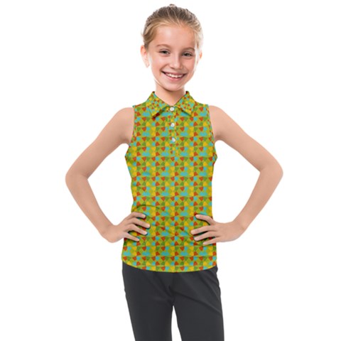 Lemon And Yellow Kids  Sleeveless Polo Tee by Sparkle