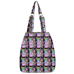 Blue Haired Girl Pattern Black Center Zip Backpack by snowwhitegirl