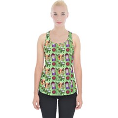 Purple Glasses Girl Pattern Green Piece Up Tank Top by snowwhitegirl