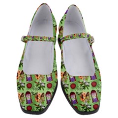 Purple Glasses Girl Pattern Green Women s Mary Jane Shoes by snowwhitegirl