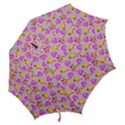 Girl With Hood Cape Heart Lemon Pattern Lilac Hook Handle Umbrellas (Large) View2