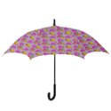 Girl With Hood Cape Heart Lemon Pattern Lilac Hook Handle Umbrellas (Large) View3