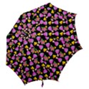 Girl With Hood Cape Heart Lemon Pattern Black Hook Handle Umbrellas (Large) View2