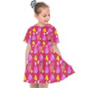 Girl With Hood Cape Heart Lemon Pattern Pink Kids  Sailor Dress View1