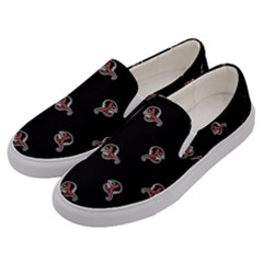 Ugly Monster Fish Motif Print Pattern Men s Canvas Slip Ons by dflcprintsclothing