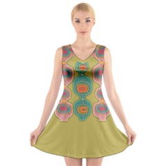 Americana 2 V-neck Sleeveless Dress by emmamatrixworm