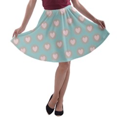 Stir Crazy For You - Blue  A-line Skater Skirt by MooMoosMumma