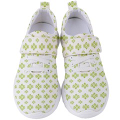 Bright Leaves Motif Print Pattern Design Women s Velcro Strap Shoes by dflcprintsclothing