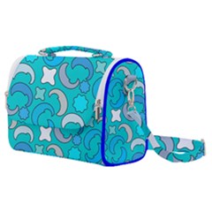 Cloudy Blue Moon Satchel Shoulder Bag by tmsartbazaar