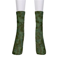 Green Army Camouflage Pattern Men s Crew Socks by SpinnyChairDesigns