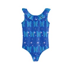 Glitter Butterfly Kids  Frill Swimsuit by Sparkle