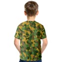 Yellow Green Brown Camouflage Kids  Sport Mesh Tee View2