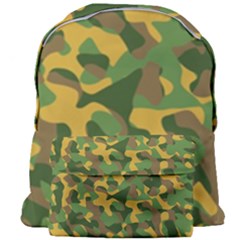 Yellow Green Brown Camouflage Giant Full Print Backpack by SpinnyChairDesigns