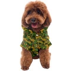 Yellow Green Brown Camouflage Dog Coat by SpinnyChairDesigns