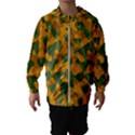 Green and Orange Camouflage Pattern Kids  Hooded Windbreaker View1