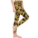 Black Yellow Brown Camouflage Pattern Lightweight Velour Classic Yoga Leggings View4