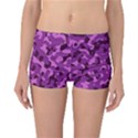 Dark Purple Camouflage Pattern Reversible Boyleg Bikini Bottoms View1